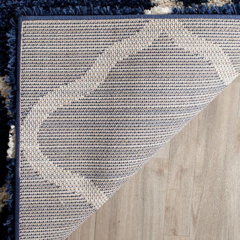 Hudson Shag SGH283 Power Loomed Indoor Accent Rug - Navy/Ivory - 2'3"x3'9" - Safavieh.