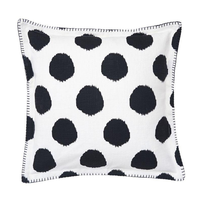 Polka Dots Cotton Blend Throw Pillow