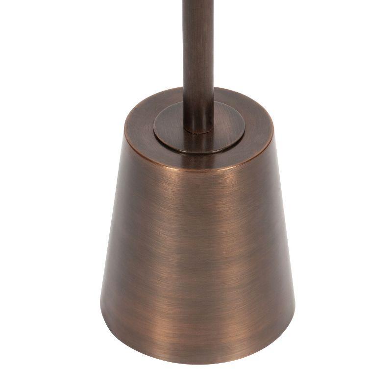 Kate and Laurel Tira Round Metal Side Table, 14x14x24, Bronze and White