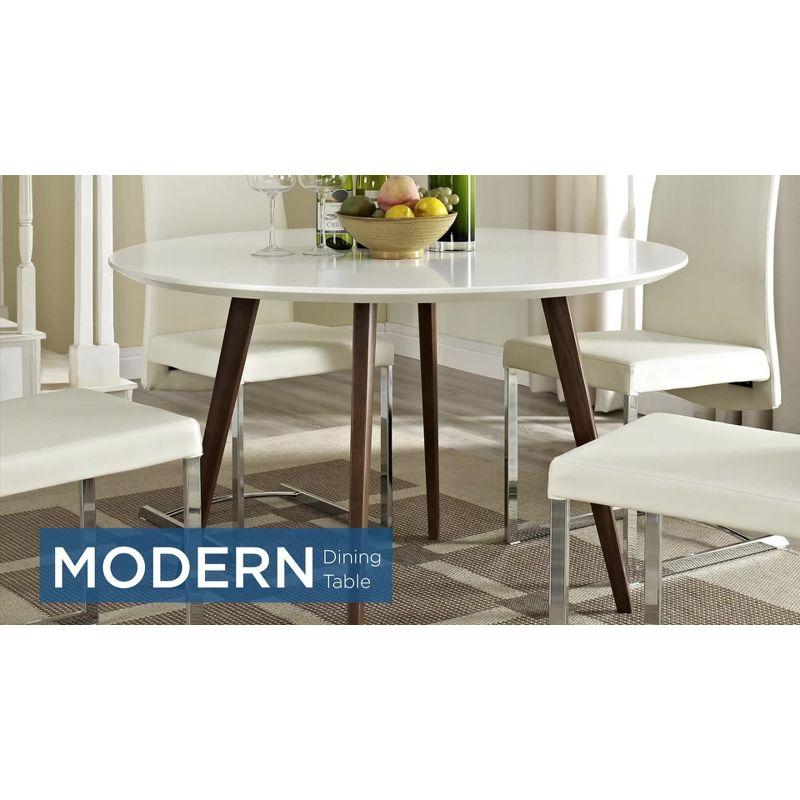 Canvas White Wood Dining Table by Modway