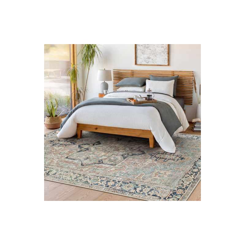 Hauteloom Rectangle Area Rug   Brick Red