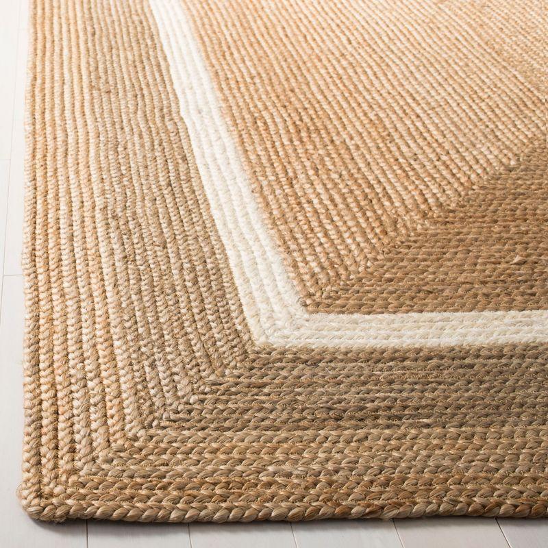 Ivory Square Hand-Knotted Jute & Sisal Blend Area Rug - 4'