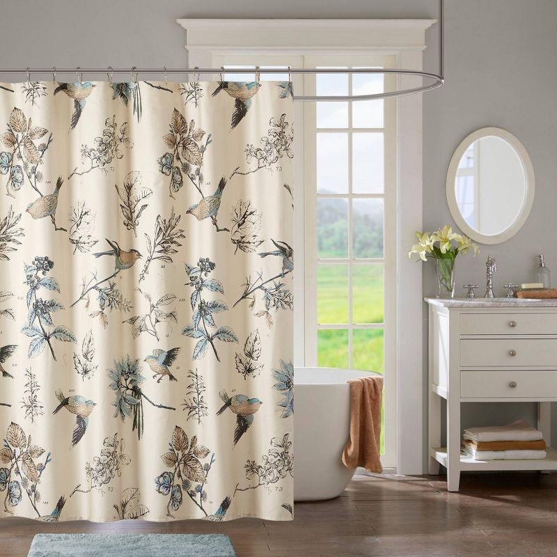 Madison Park Quincy 100% Cotton Single Shower Curtain