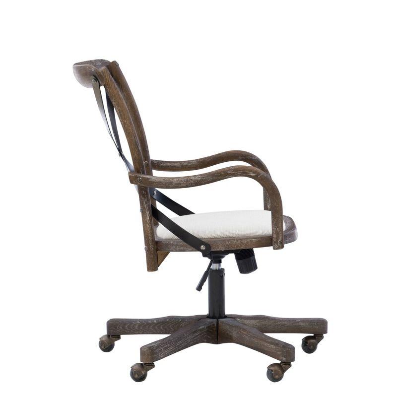 Carson Boho Cafe Style Office Chair with Casters & Adjustable Seat - Linon