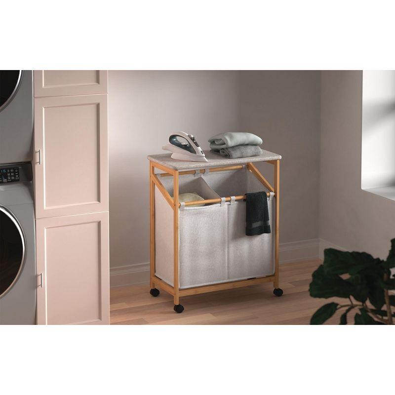 ClosetMaid ClosetMaid Bamboo Laundry Hamper Storage Cart