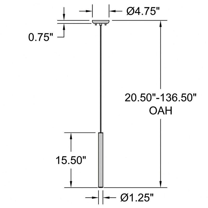 Access Lighting Pipeline 1 - Light Pendant in  Matte White