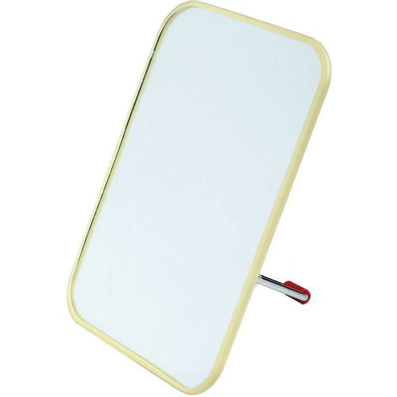 Yellow Plastic 3-Way Camping Mirror with Metal Hook