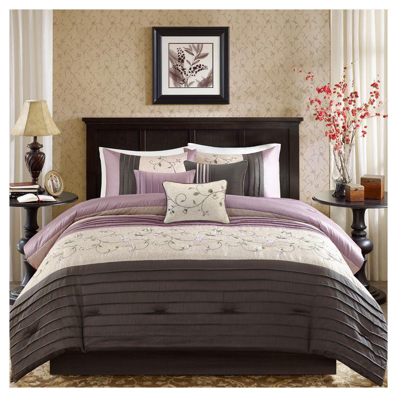 Serene Embroidered 7 Piece Comforter Set