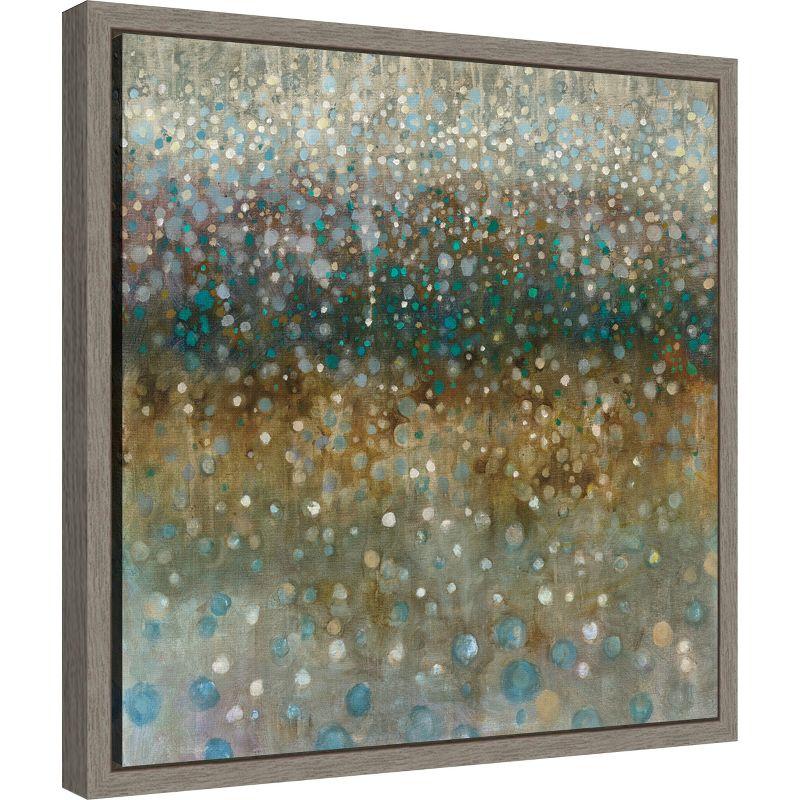 Amanti Art Abstract Rain by Danhui Nai Canvas Wall Art Print Framed 16 x 16-in.