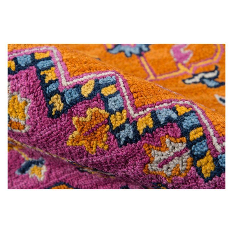 2'x3' Medallion Tufted Accent Rug Orange - Momeni: Wool, Traditional Handmade Medium Pile, Indoor Use