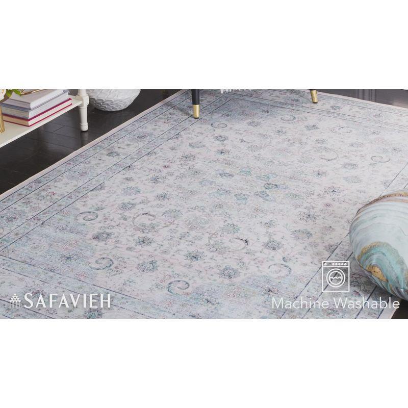 Tucson TSN165 Power Loomed Machine Washable Area Rug - Beige/Green - 6'x9' - Safavieh.