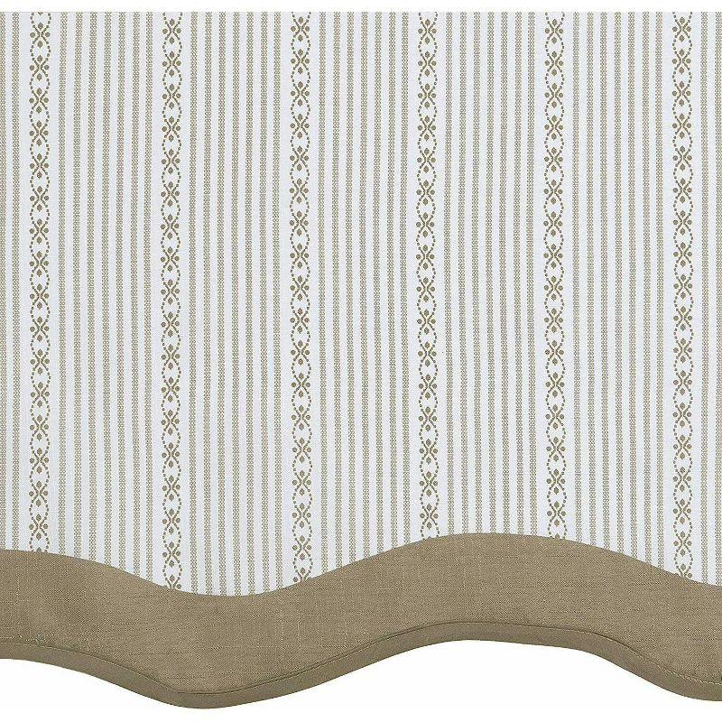 Kate Aurora Country Farmhouse Striped Window Valance Curtain Treatments - Assorted Colors