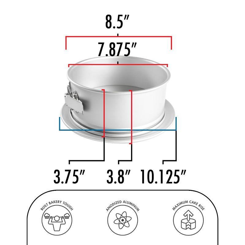 8.5" Silver Non-Stick Aluminum Springform Pan