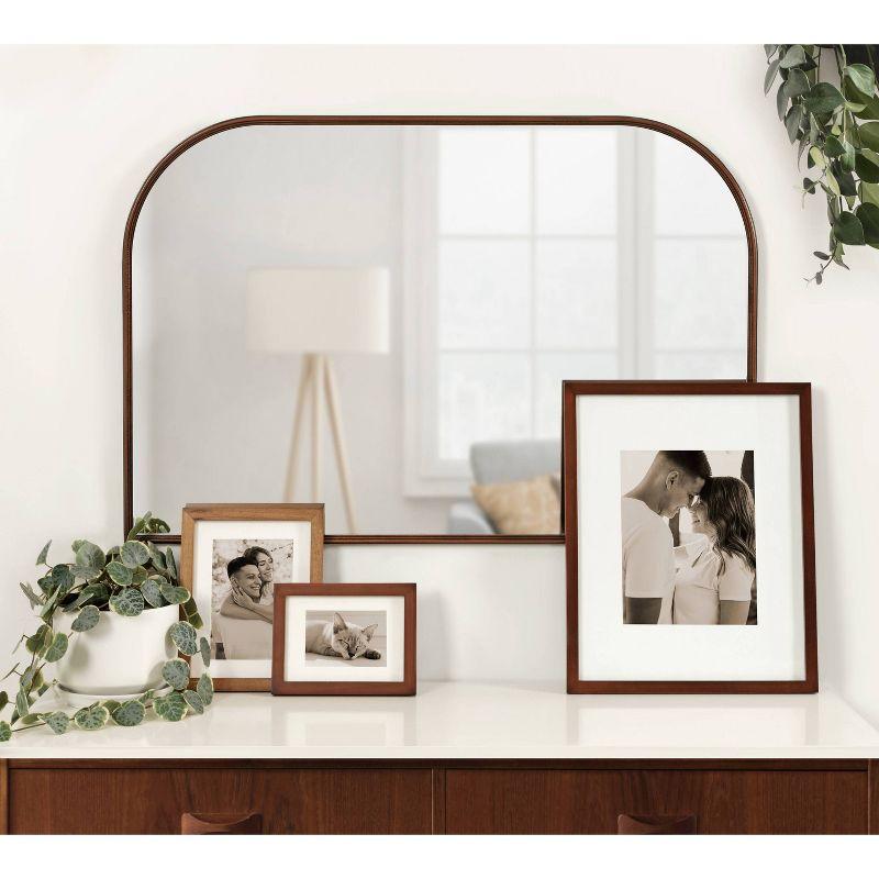 36" x 24" Caskill Framed Arch Wall Mirror Bronze - Kate & Laurel All Things Decor: Mantel Decor, No Assembly Required