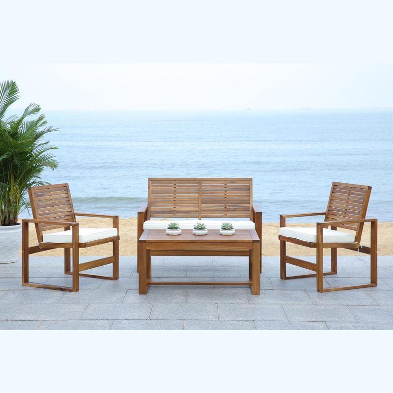 Ozark 4 Piece Set - Indoor/Outdoor - FOX6007 - Natural/Beige - Safavieh