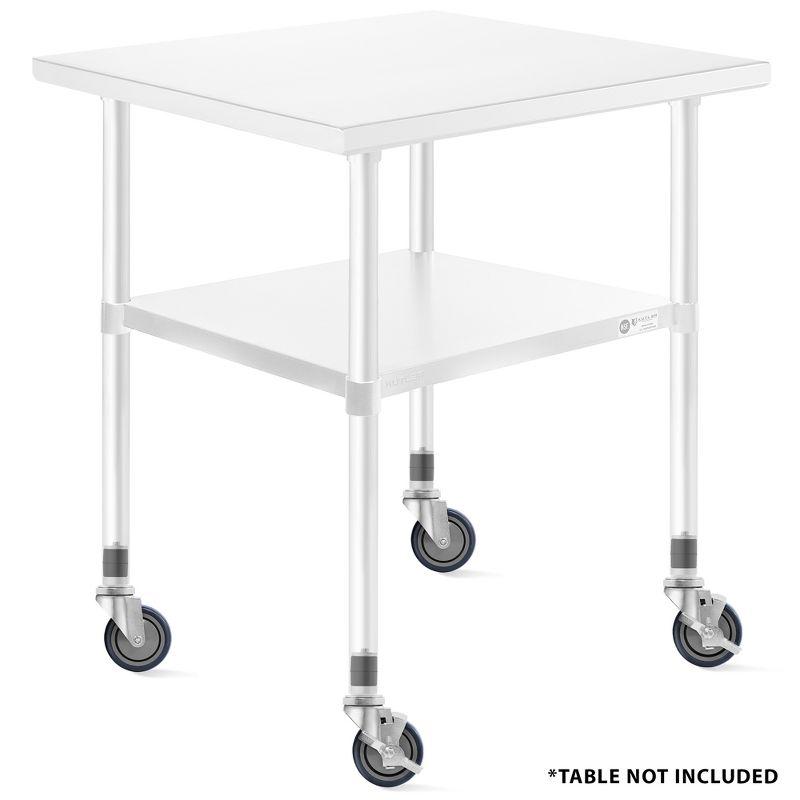 GRIDMANN 4" Caster Wheel Set for Commercial Prep Tables (Set of 4)