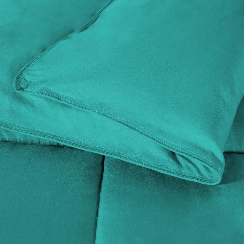 Brushed Microfiber Solid Comforter Reversible Medium Weight Down Alternative Bedding by Blue Nile Mills