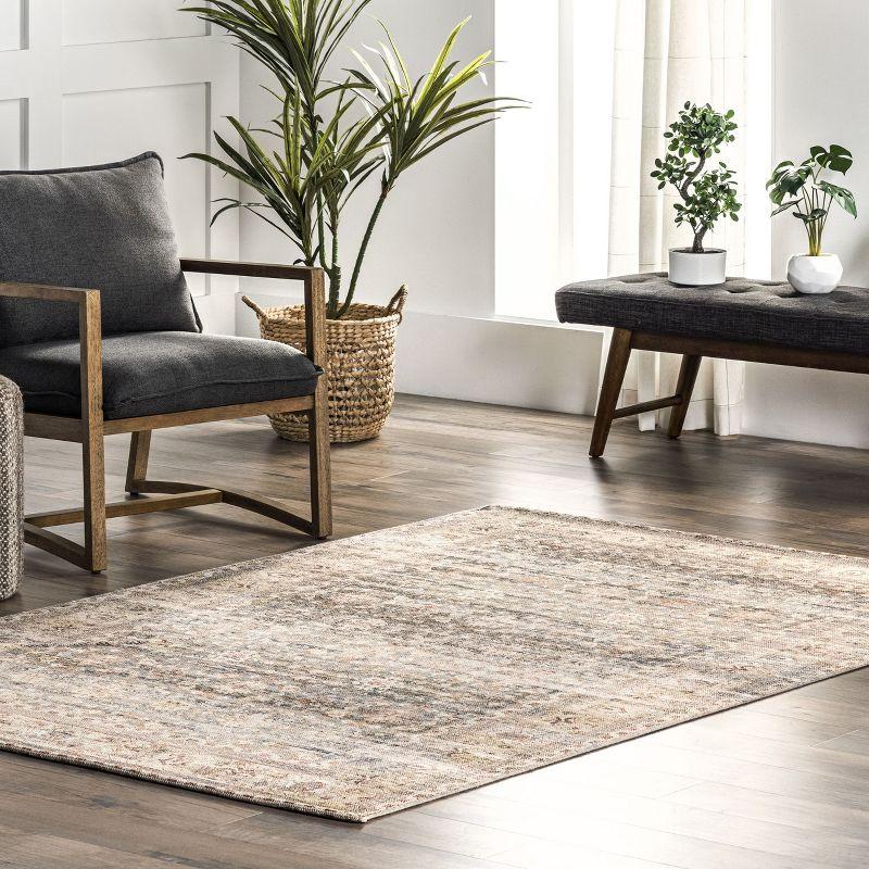 Nuloom Lesley Oriental/Persian 8x10 Indoor Area Rug for Living Room Bedroom Dining Room Kitchen, Beige/Ivory