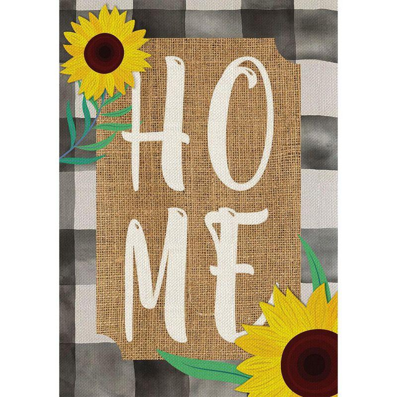 Briarwood Lane Farm House Home Summer Burlap Garden Flag Sunflowers Double-Sided 18" x 12.5"