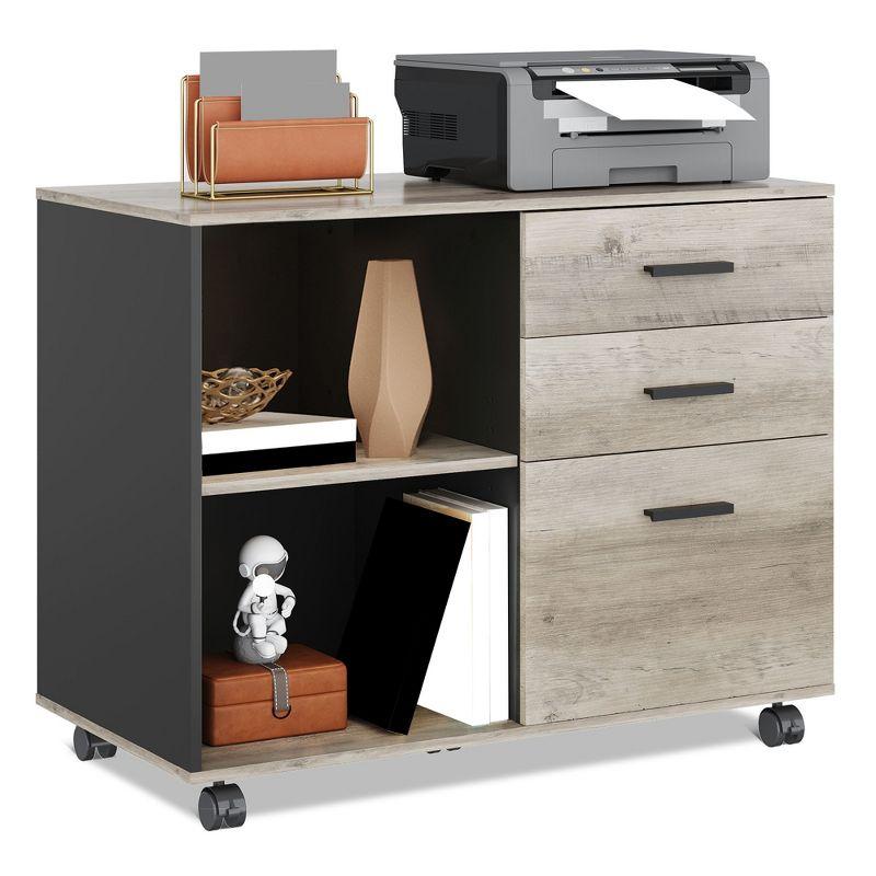 MOHAAB 24.7" H x 31.3" W Printer Stand with Wheels