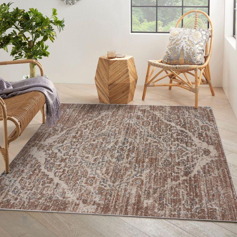 Luxe Weavers Victoria Collection Beige 5x7 Floral Area Rug