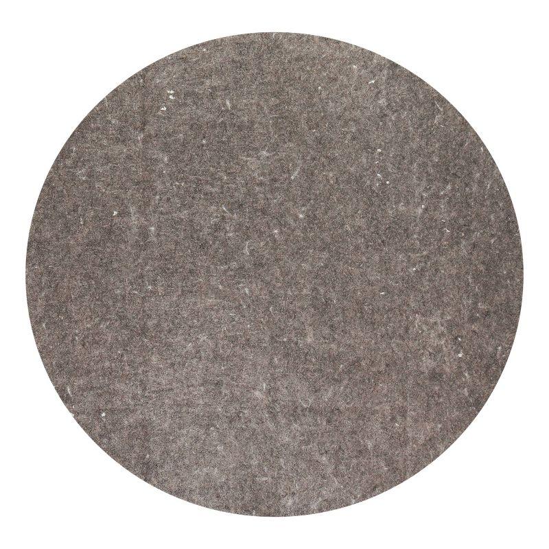 Round Gray Reversible Premium All-Surface Rug Pad