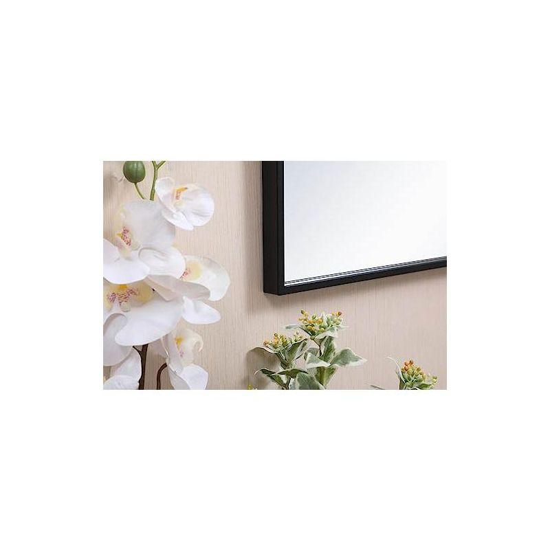 Elegant Lighting Metal frame rectangle mirror 18x28 inch in black