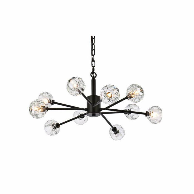 Elegant Lighting Graham 10 - Light Pendant in  Black