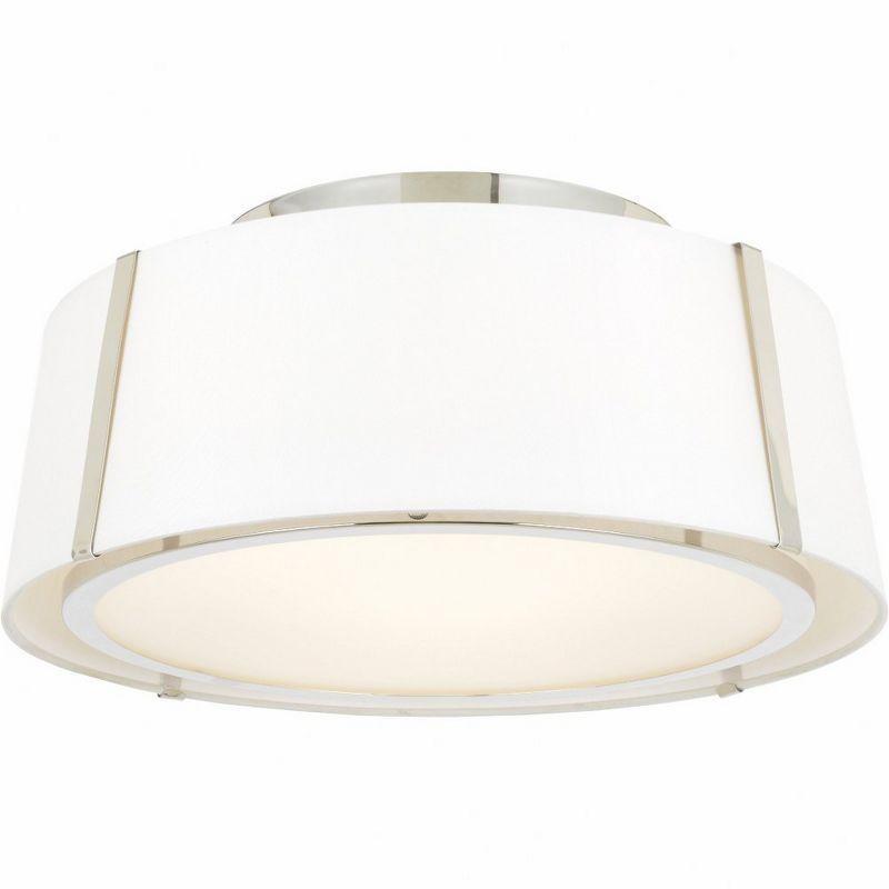 Crystorama Lighting Fulton 3 - Light Flush Mount in  Polished Nickel