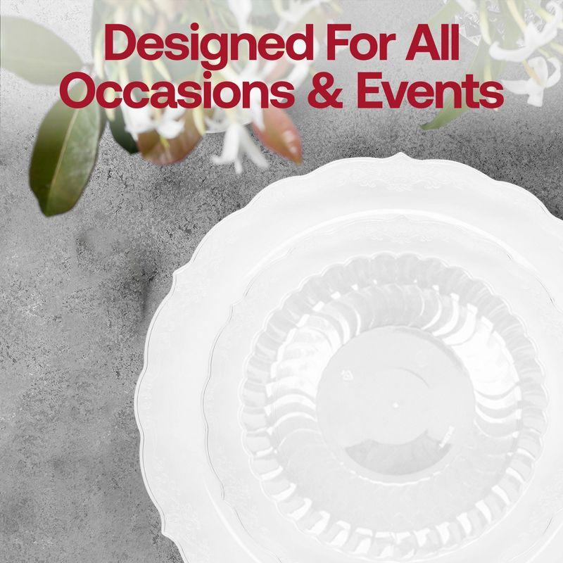 Smarty Had A Party Clear Vintage Plastic Tableware Set - 120 Sets