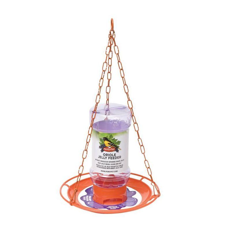 Orange Hanging Metal and Plastic Oriole Nectar Feeder