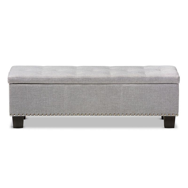 Hannah Modern And Contemporary Fabric Upholstered Button - Tufting Storage Ottoman Bench - Baxton Studio