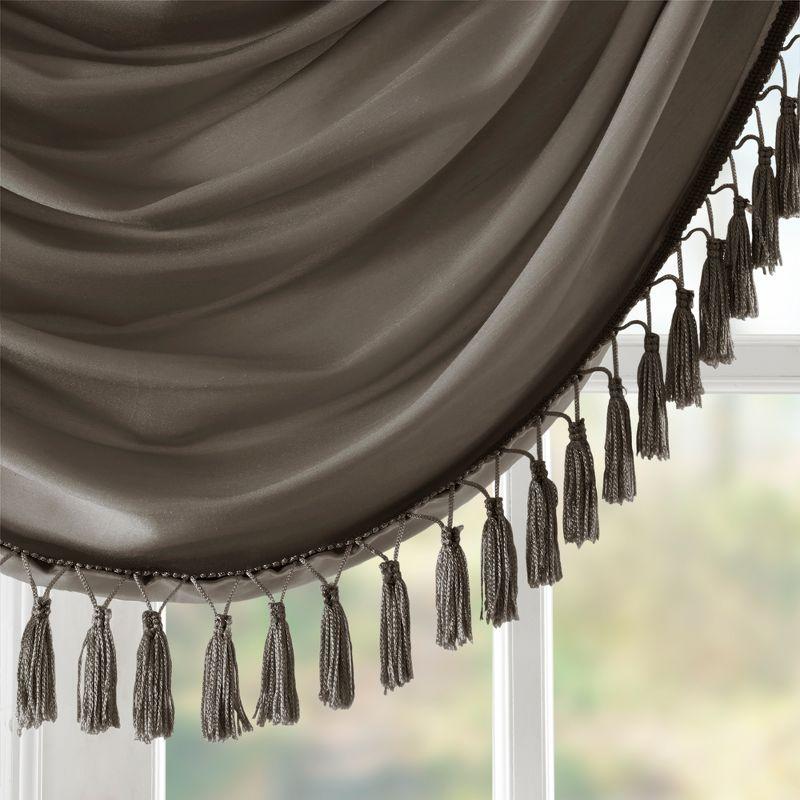 Madison Park Elena Faux Silk Waterfall Embellished 38'' W Single Window Valance
