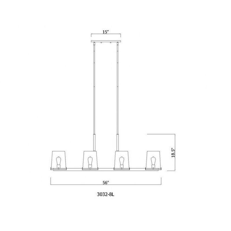 Z-Lite Callista 8 - Light Kitchen Island Pendant