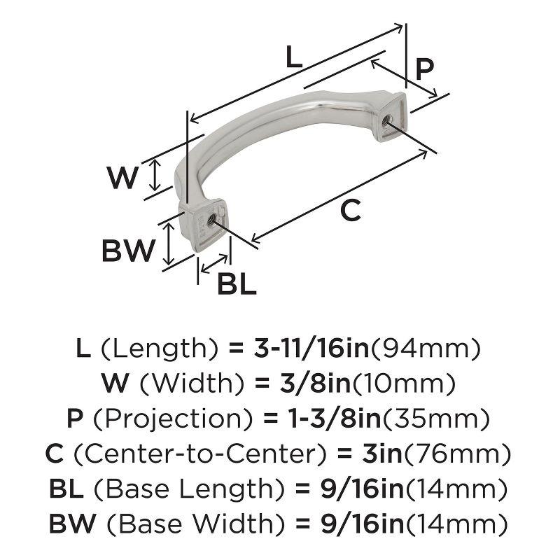 Amerock Revitalize 3 inch (76mm) Center-to-Center Polished Nickel Cabinet Pull