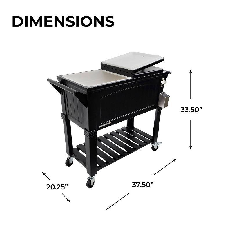 Permasteel Permasteel 80 Qt. Furniture Style Rolling Patio Cooler