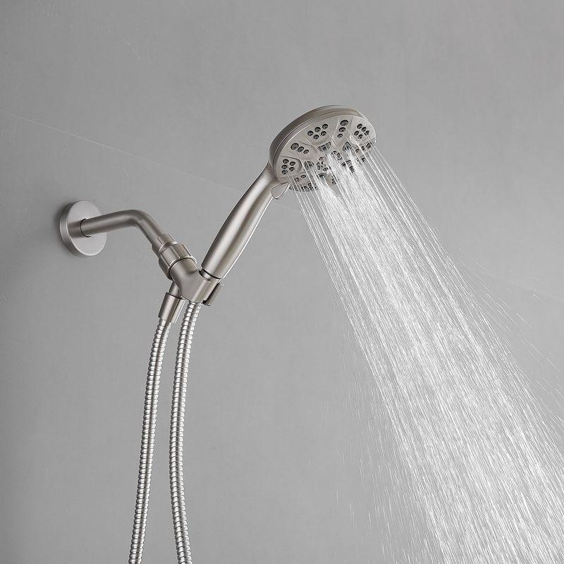 Wall Mount Handheld Shower Head 1.8 GPM Extra Long Stainless Steel Hose and Adjustable Bracket