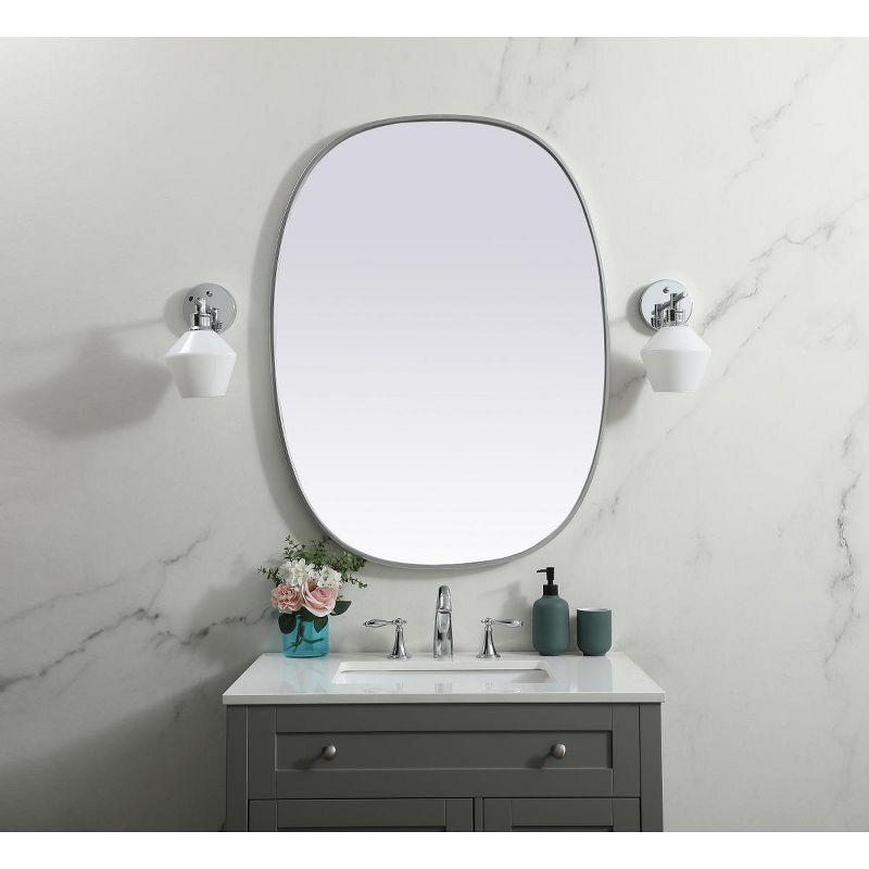 Sabine Metal Curved Oval Wall Mirror