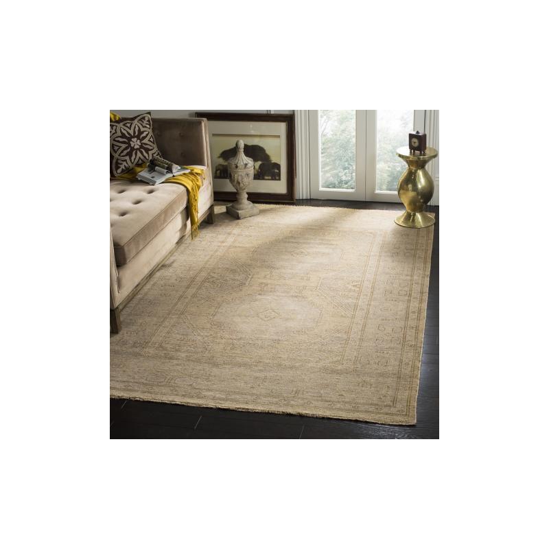 Izmir IZM180 Hand Knotted Area Rug - Gold/Grey - 6'x9' - Safavieh
