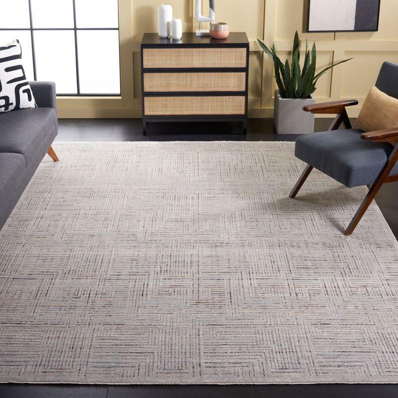 Harlow HAR105 Power Loomed Area Rug - Ivory Grey/Rust - 8'x10' - Safavieh.