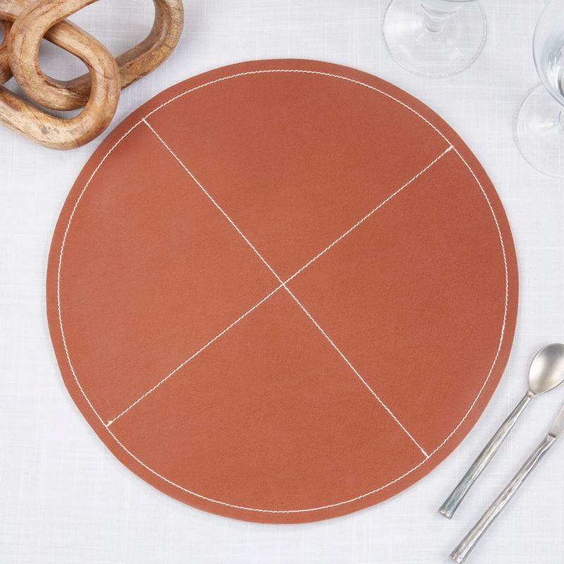 Mirela Collection 100% Polyurethane No Pattern Round Placemat