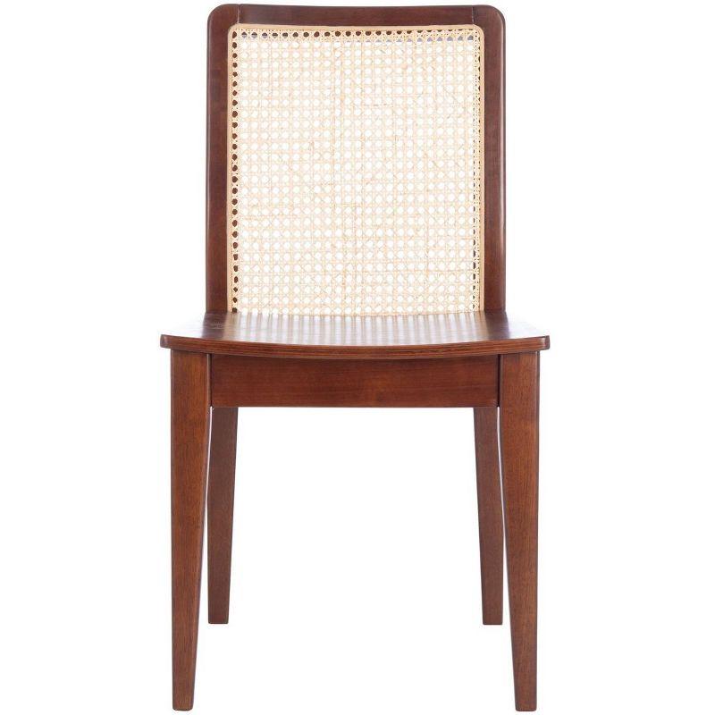 Benicio Coastal Dark Brown Rattan Dining Chair Set