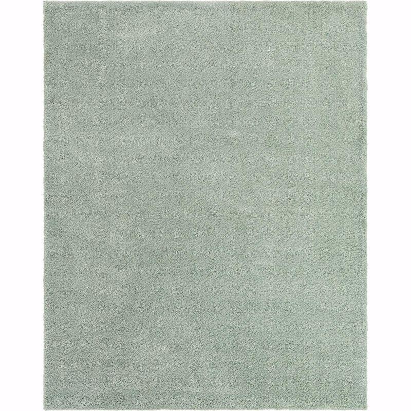 Luxurious Light Blue Shag Rug 8' x 10' - Easy Care & Stain-resistant