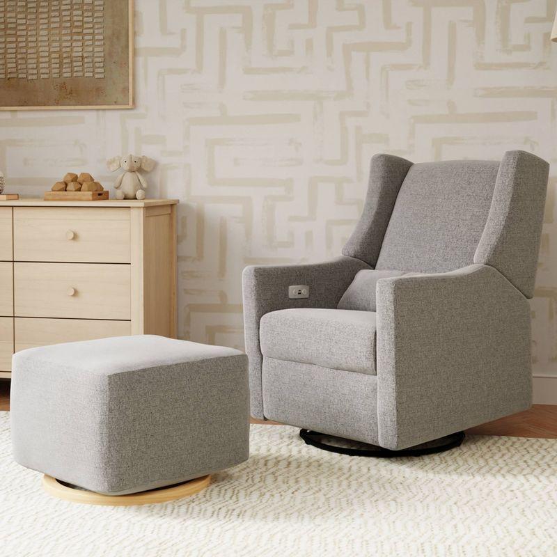 Eco-Weave Grey Performance Swivel Reclining Armchair with USB