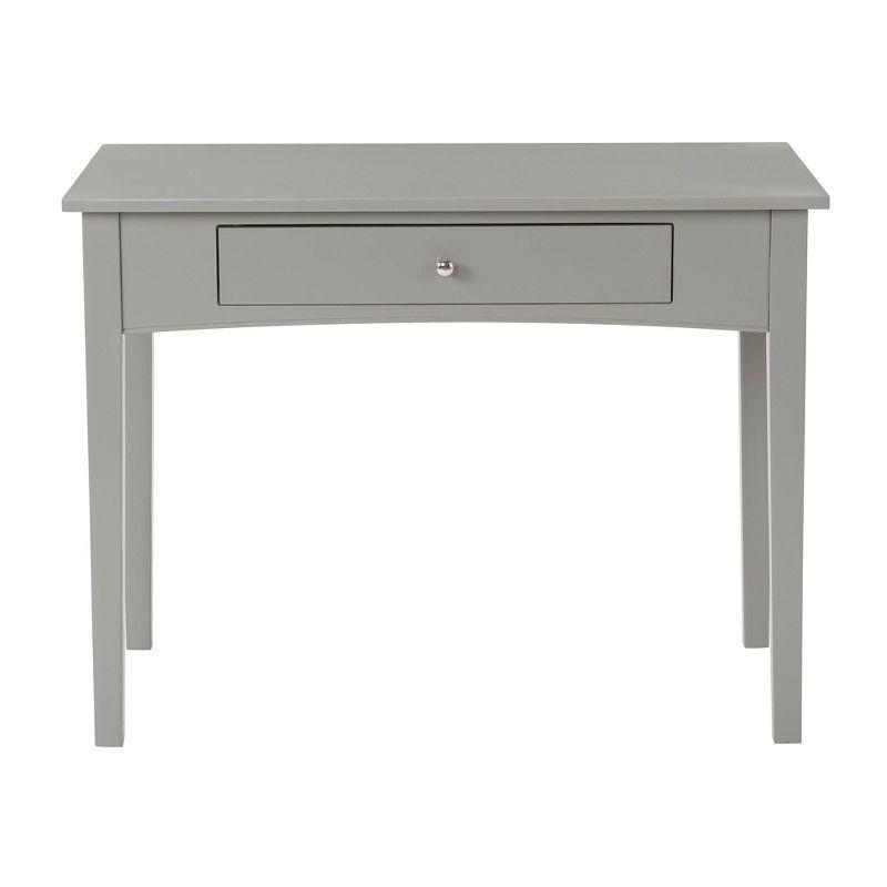 Transitional Gray 44'' Shaker Cottage Desk with Drawer