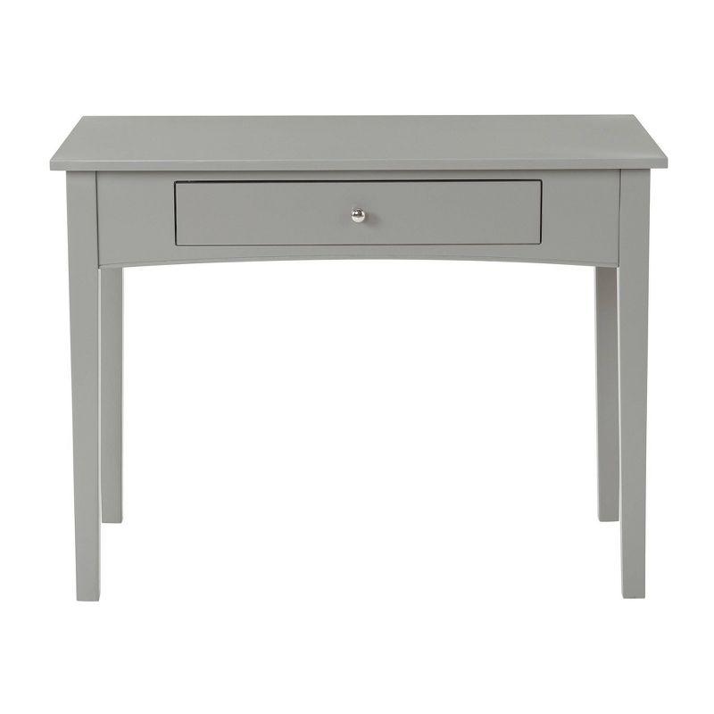 40" Shaker Cottage Desk Gray - Alaterre Furniture: Transitional Style, Pine Frame, Storage Drawer