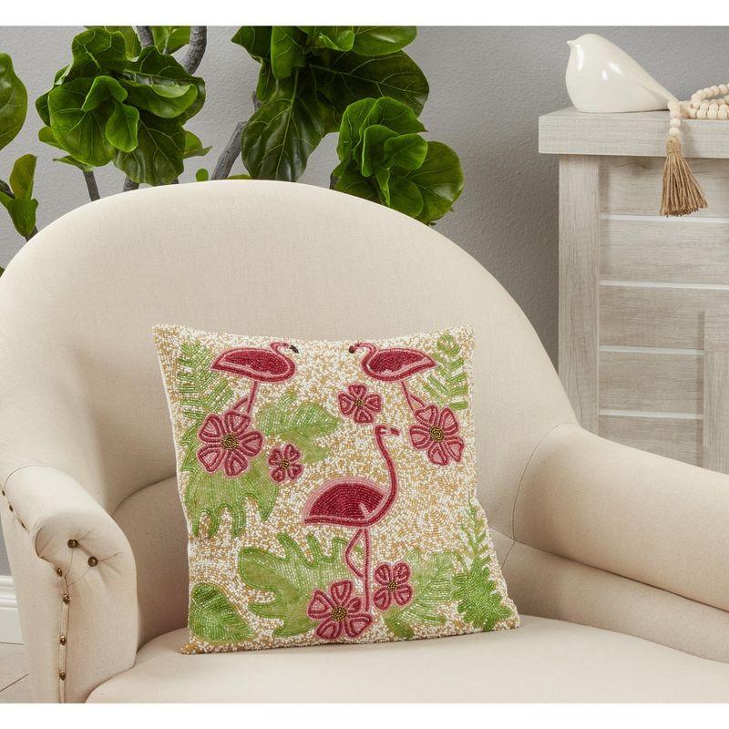 Saro Rosamund Collection Cotton Throw Pillow