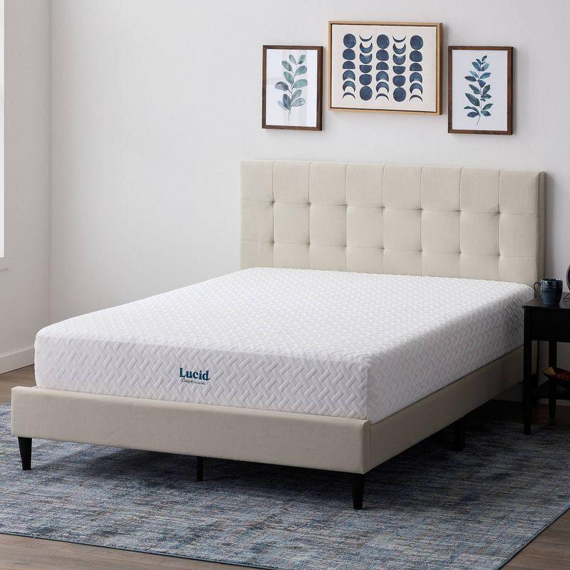 Lucid Comfort Collection  Medium 10" Gel Memory Foam Mattress