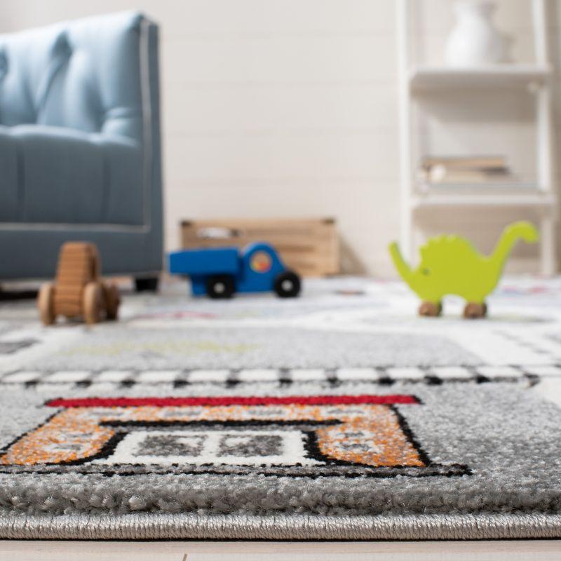 Carousel Kids  CRK192 Loomed Indoor Area Rug - Grey/Ivory - 5'3"x7'6" - Safavieh