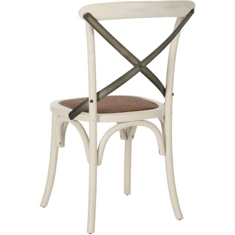 Franklin 18" H X-Back Farmhouse Dining Chair (Set of 2) - AMH9501 - Antique White - Safavieh Couture
